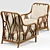 Title: Carmela Rattan Wishbone Chair: Elegant Design, Natural Comfort 3D model small image 2