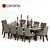 Elegant 3-Piece Dining Set 3D model small image 1