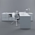Modern Workspace Copenhagen: Stylish and Functional 3D model small image 3