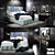 Elegant Felis Tiffany Bedroom Set 3D model small image 1