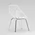 Elegant White Coral Chair 3D model small image 1