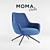 Modern Mary Land Armchair - Chic and Comfortable 3D model small image 1