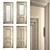 Elegant Palladio Solid Wood Door 3D model small image 1