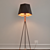 Stylish Tripod Floor Lamp 3D model small image 1