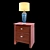 Elegant Bedside Set: Corraya Table & Elysia Lamp 3D model small image 1