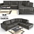 Gamma Charles Sofa: Stylish and Comfortable 3D model small image 1