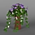 Petunia-Infused Bakop: Vibrant Ampel Flowers 3D model small image 1