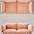 WOUD Nakki - Stylish Two-Seater Sofa 3D model small image 2