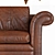 Vintage Ralph Lauren Leather Sofa 3D model small image 2