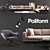 Contemporary Poliform Set: Sofa, Armchair, Table, Lamps 3D model small image 1