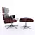 Luxury VIP Armchair with Footrest 3D model small image 2