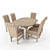 Elegant Duo: Arthur Chair & Benedict Table 3D model small image 2