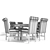 Elegant Duo: Arthur Chair & Benedict Table 3D model small image 3