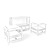 Elegant Mirrored Console: Montreal Collection 3D model small image 3