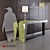 Elegant Silik Creazioni: Table, Mirror & Lamp 3D model small image 1