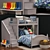 Catalina Loft Bed & Twin Set: Space-Saving Solution 3D model small image 1