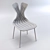 Sleek Stackable Rabbit Chair 3D model small image 3