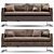 Sleek Grisham Apartment Sofa 3D model small image 1