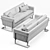 Sleek Grisham Apartment Sofa 3D model small image 3