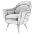 Modish Frida Armchair: Stylish Seating Solution 3D model small image 3