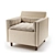 Luxury Salon Club Chair: BassamFellows 3D model small image 2