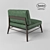 Baxter Godard Wood Armchair 3D model small image 2