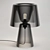 Elegant Smoke Glass Table Lamp 3D model small image 1