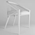 Luxury Velvet Oak Chair 3D model small image 3