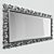 Carved Baguette Mirror 3D model small image 1