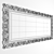 Carved Baguette Mirror 3D model small image 2