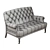 Elegant Napoleon Sofa Set 3D model small image 3
