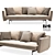 Stylish B&B Italia SAKe Sofa 3D model small image 1