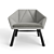 Cozy Facet Lounge Chair 3D model small image 2