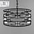 Metallic Glass Chandelier 3D model small image 1