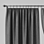 Modern Style Curtain with Valance 3D model small image 3