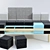 Sleek Bloc`d Sofa 3D model small image 3