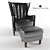 Luxury Leather Armchair: Manor 3D model small image 1