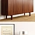 Modern Walnut Sideboard: Scandinavian Design 3D model small image 2