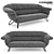 Elegant 3-Seater Sofa Fly 3D model small image 1