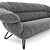 Elegant 3-Seater Sofa Fly 3D model small image 2