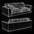 Longhi Alfred Sofa - Modern and Stylish Seating 3D model small image 2