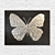 Silvery Wings: Black Butterfly Art 3D model small image 1