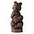 Handcrafted Wood Carving: DS-3 Bear (73cm) 3D model small image 2