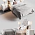 Elegant Paulette Tufted Bed Set 3D model small image 2