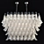 Venetian Glass Chandelier with Chrome Finish 3D model small image 1