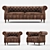 Chic "Chelsea" DLS Armchair & Sofa 3D model small image 1