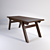 Stylish Solid Wood Dining Table 3D model small image 1