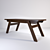 Stylish Solid Wood Dining Table 3D model small image 2