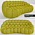 Bubble 3-Seater Sofa: Innovative Design & Luxury Comfort 3D model small image 1