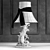 Classic Table Lamp with Wooden Base 3D model small image 3